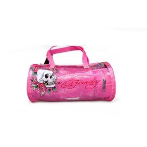 New Ed Hardy 3 in 1 cosmetic barrel bag